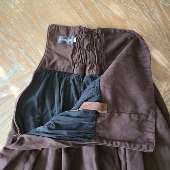 Blessume Renaissance Corset Skirt XS Brown – Pirate, Cottagecore, Witchy - Picture 3 of 11